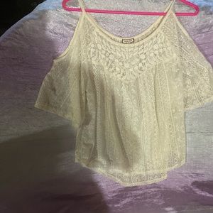 Cream lace blouse